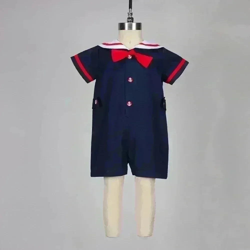 Infant Sailor Blue Romper Size 9 months